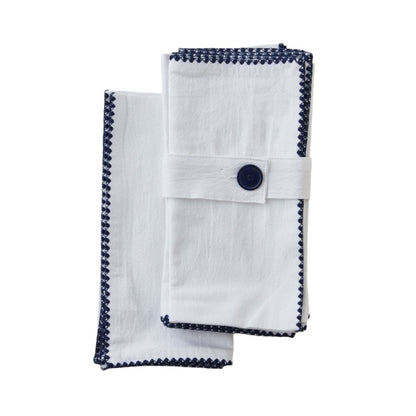 Tableau Tableau Embroidered Edge Napkins - Set of 4 | CeCe's Home & Gifts
