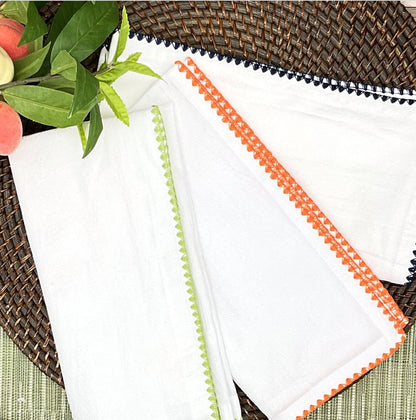 Tableau Tableau Embroidered Edge Napkins - Set of 4 | CeCe's Home & Gifts