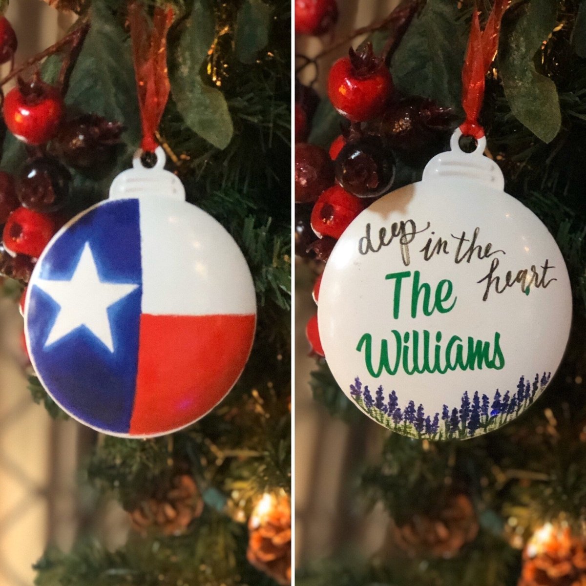 Texas Christmas Ornament - Personalization Available - Hostess Gift - Teacher Appreciation - Christmas Gift, CeCe's Home & Gifts