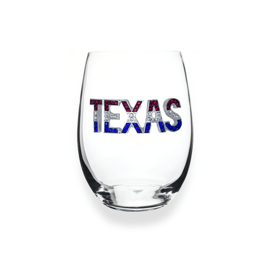 Texas Jeweled Stemless Glassware - CeCe's Home & Gifts