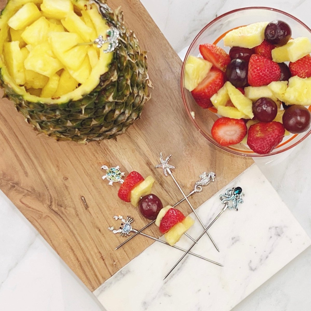 The Beach Collection Jeweled Cocktail Picks - CeCe's Home & Gifts