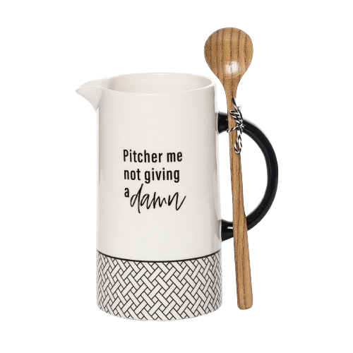 Totalee Gift "Not Giving" Ceramic Pitcher Set - CeCe's Home & Gifts