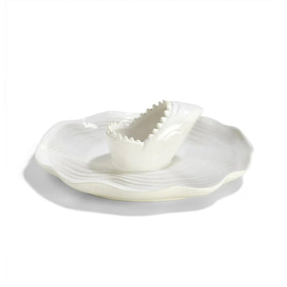 Two's Company Two's Company Great Shark Chip & Dip Platter | CeCe's Home & Gifts