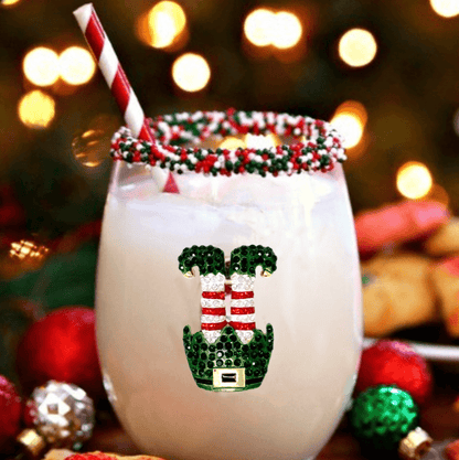 The Queens' Jewels Upside Down Elf Jeweled Stemless Glassware | CeCe's Home & Gifts