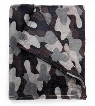 Viv & Lou Viv & Lou Black Camo Cozy Blanket | CeCe's Home & Gifts