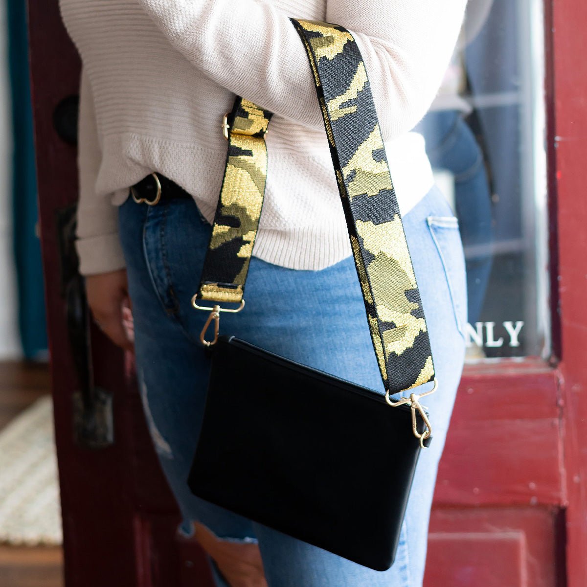 Viv & Lou Viv & Lou Camo Print Crossbody Strap | CeCe's Home & Gifts