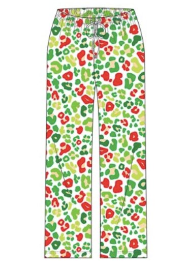 Viv & Lou Festive Leopard PJ Pants - CeCe's Home & Gifts