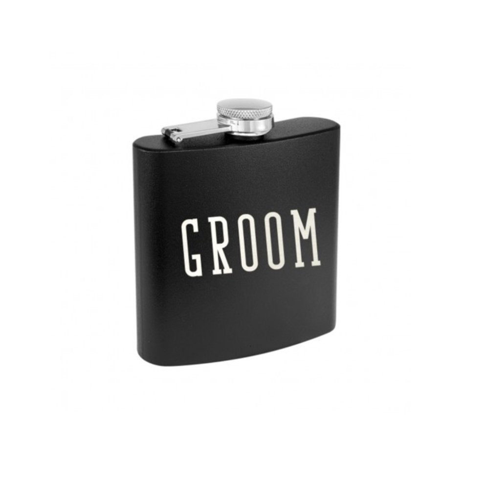 Viv & Lou Groom Black 6 oz. Flask - CeCe's Home & Gifts