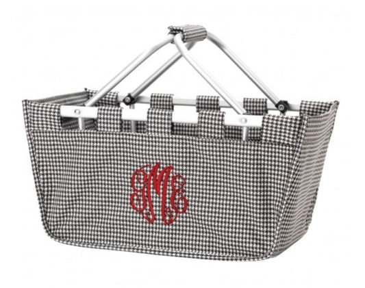 Viv & Lou Houndstooth Market Tote - CeCe's Home & Gifts