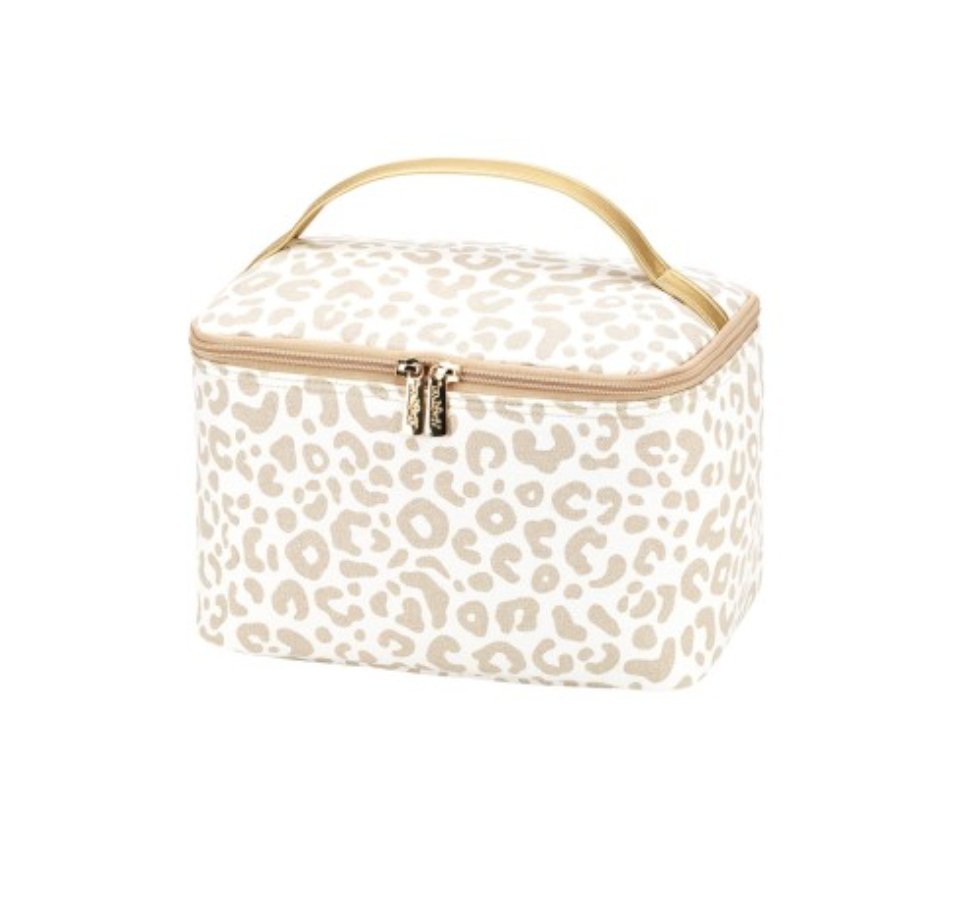 Viv & Lou Viv & Lou Natural Leopard Cosmetic Bag | CeCe's Home & Gifts