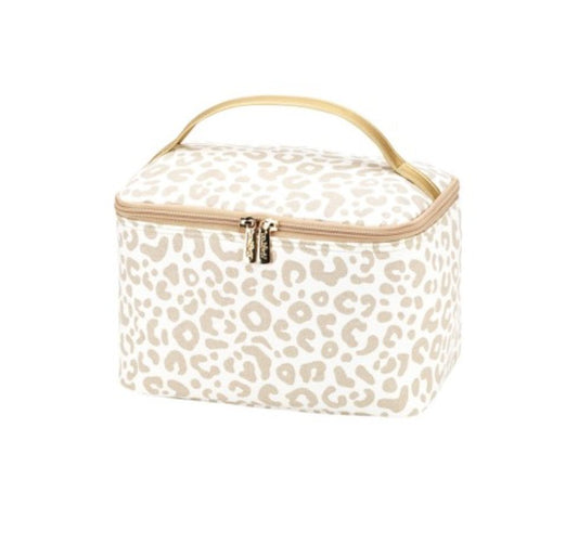 Viv & Lou Natural Leopard Cosmetic Bag - CeCe's Home & Gifts