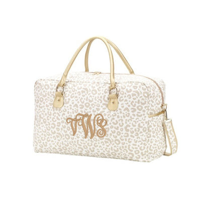Viv & Lou Viv & Lou Natural Leopard Travel Bag | CeCe's Home & Gifts