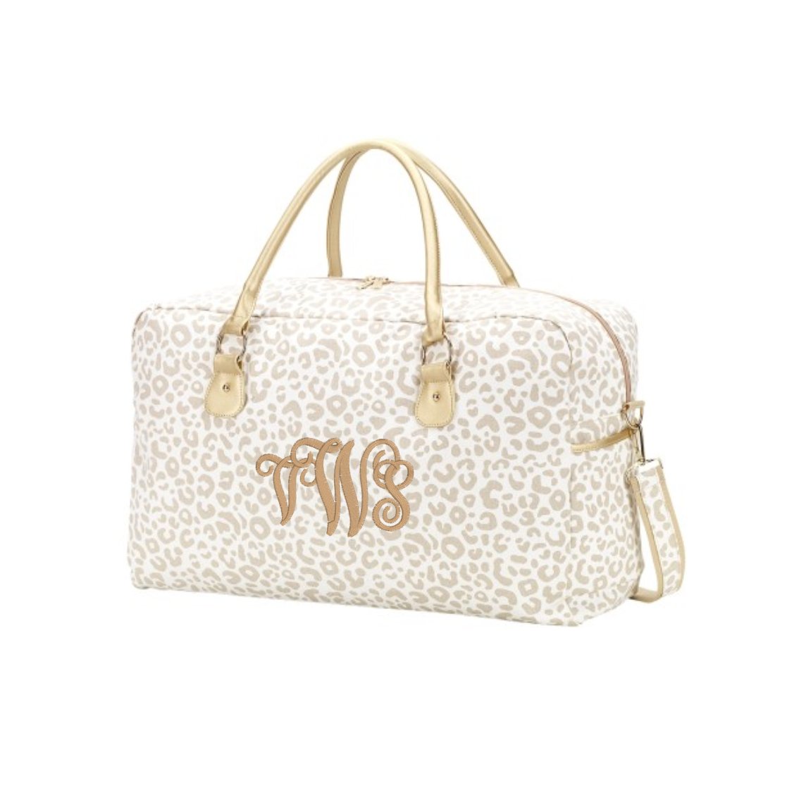 Viv & Lou Natural Leopard Travel Bag - CeCe's Home & Gifts