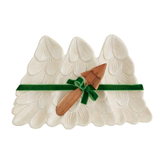 Mud Pie White Christmas Tree Tray Set