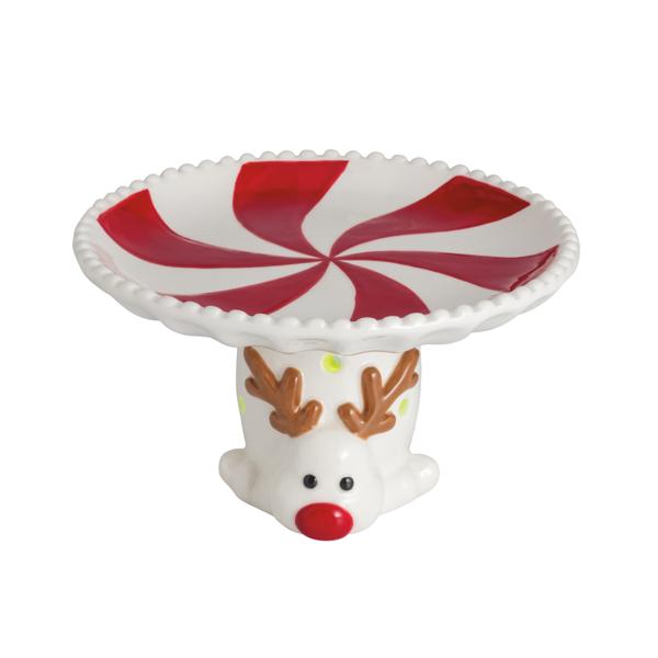 Mud Pie Reindeer Light-Up Candy Tidbit Pedestal