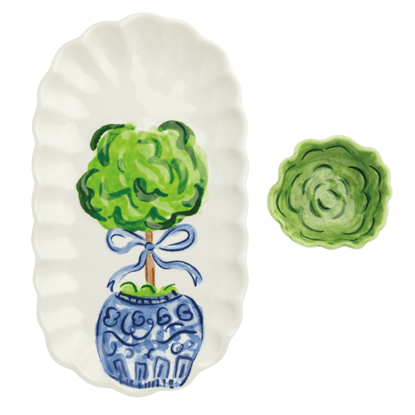 Mud Pie Topiary Tray Tidbit Set