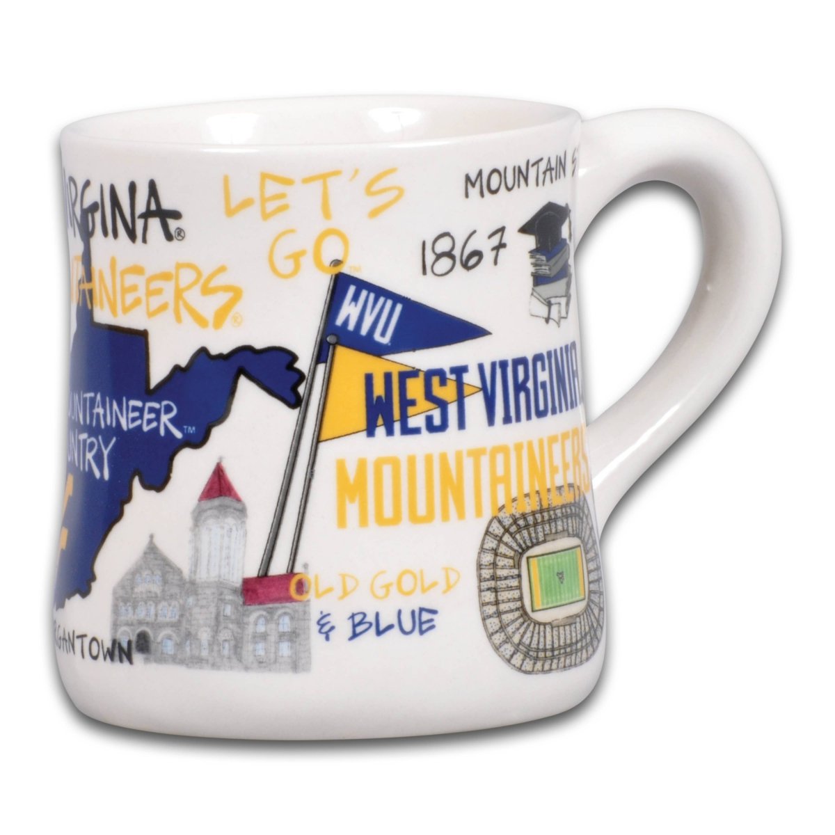 West Virginia Icon Ceramic Mug (16 oz) - CeCe's Home & Gifts