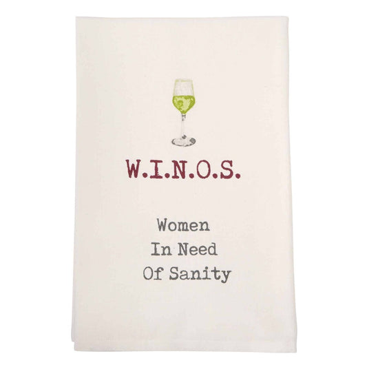 W.I.N.O.S. "Women in Need of Santity" Hand Towel - CeCe's Home & Gifts