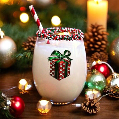 The Queens' Jewels Wrapped Christmas Gift Jeweled Stemless Glassware | CeCe's Home & Gifts