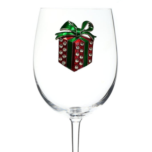 The Queens' Jewels Wrapped Christmas Gift Jeweled Stemmed Glassware | CeCe's Home & Gifts