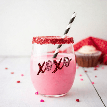The Queens' Jewels XOXO Jeweled Stemless Glassware | CeCe's Home & Gifts