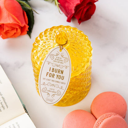 Totalee Gifts Yellow Crystal "I Burn For You" Candle | CeCe's Home & Gifts