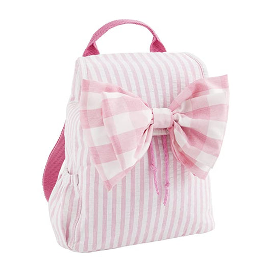Mud Pie Drawstring Bow Canvas Backpack