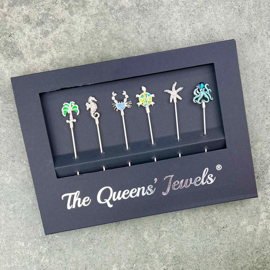 The Beach Collection Jeweled Cocktail Picks - CeCe's Home & Gifts