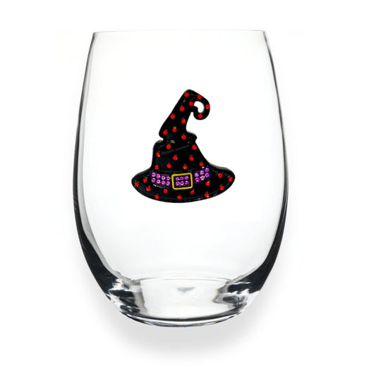 Limited Edition Witch Hat Jeweled Stemless Glass - CeCe's Home & Gifts