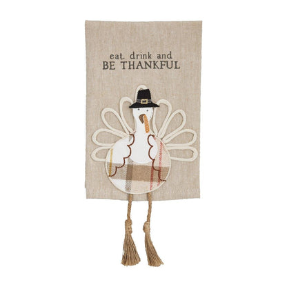 Mud Pie Mud Pie Give Thanks & Eat Turkey Hand Towels | CeCe's Home & Gifts