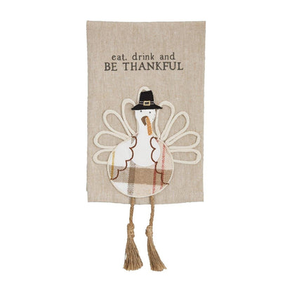 Mud Pie Mud Pie Give Thanks & Eat Turkey Hand Towels | CeCe's Home & Gifts