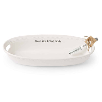 Mud Pie Mud Pie "Over My Bread Body" Bread Basket Set | CeCe's Home & Gifts