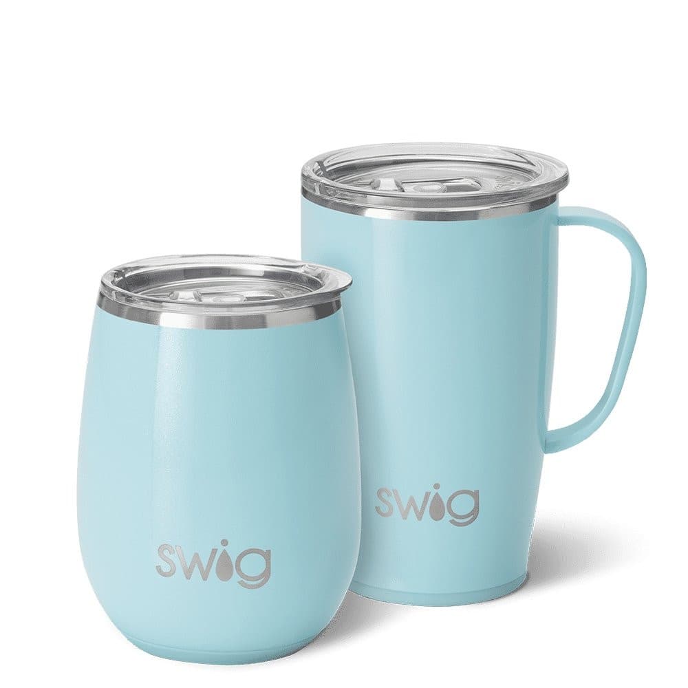 SWIG Life SWIG Shimmer of Aquamarine Bridal Mugs (18oz) | CeCe's Home & Gifts